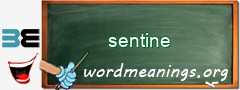 WordMeaning blackboard for sentine